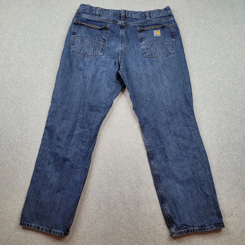 Carhartt Jeans Mens 36x32‎ Blue Relaxed Fit BD5119-M Workwear Denim